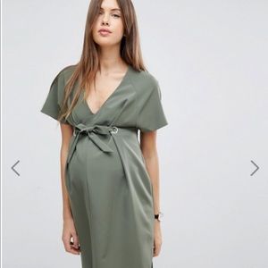 ASOS Maternity Olive Green Dress